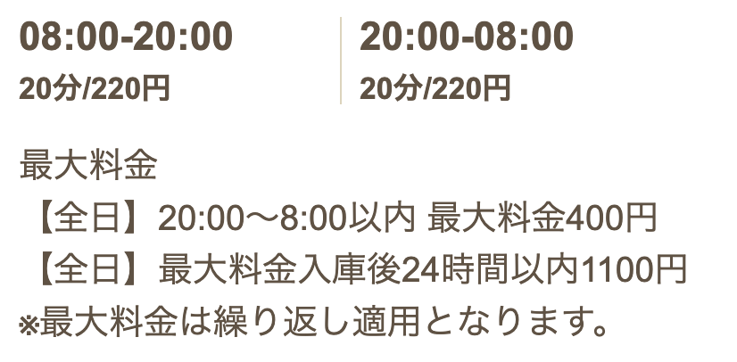 滝野川１丁目料金表