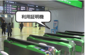 新幹線南口改札内設置場所