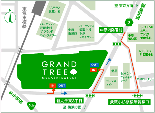 グランツリー武蔵小杉駐車場マップ