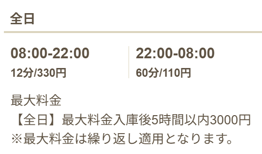東大井５丁目第２料金表