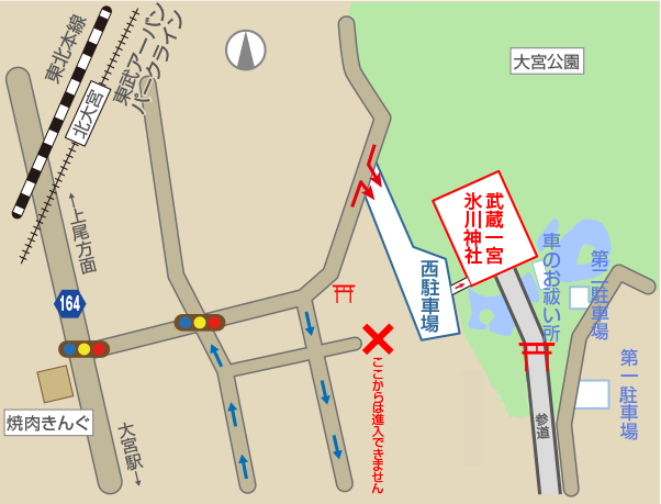 氷川神社駐車場MAP