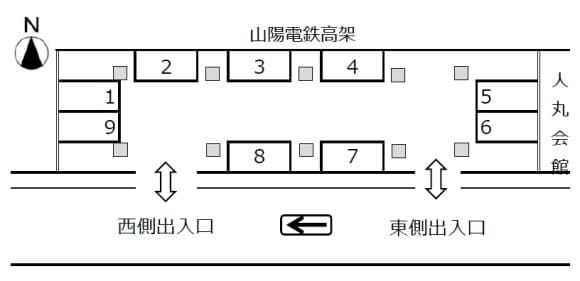 右手塚駐車場_入口案内