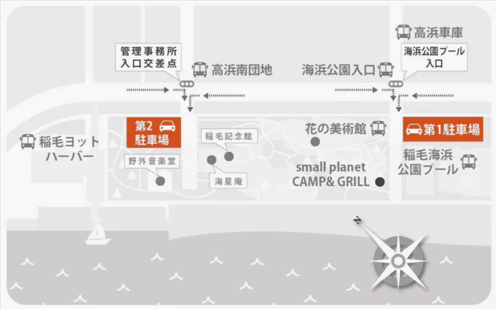 稲毛海浜公園駐車場マップ