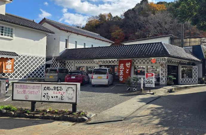 湯川修善寺屋駐車場