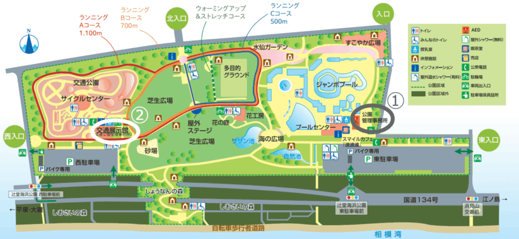 辻堂海浜公園マップ