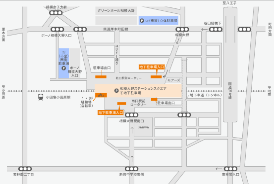 相模大野ステーションスクエア駐車場地図