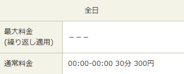 タイムズ星が丘駅前第5駐車場料金表